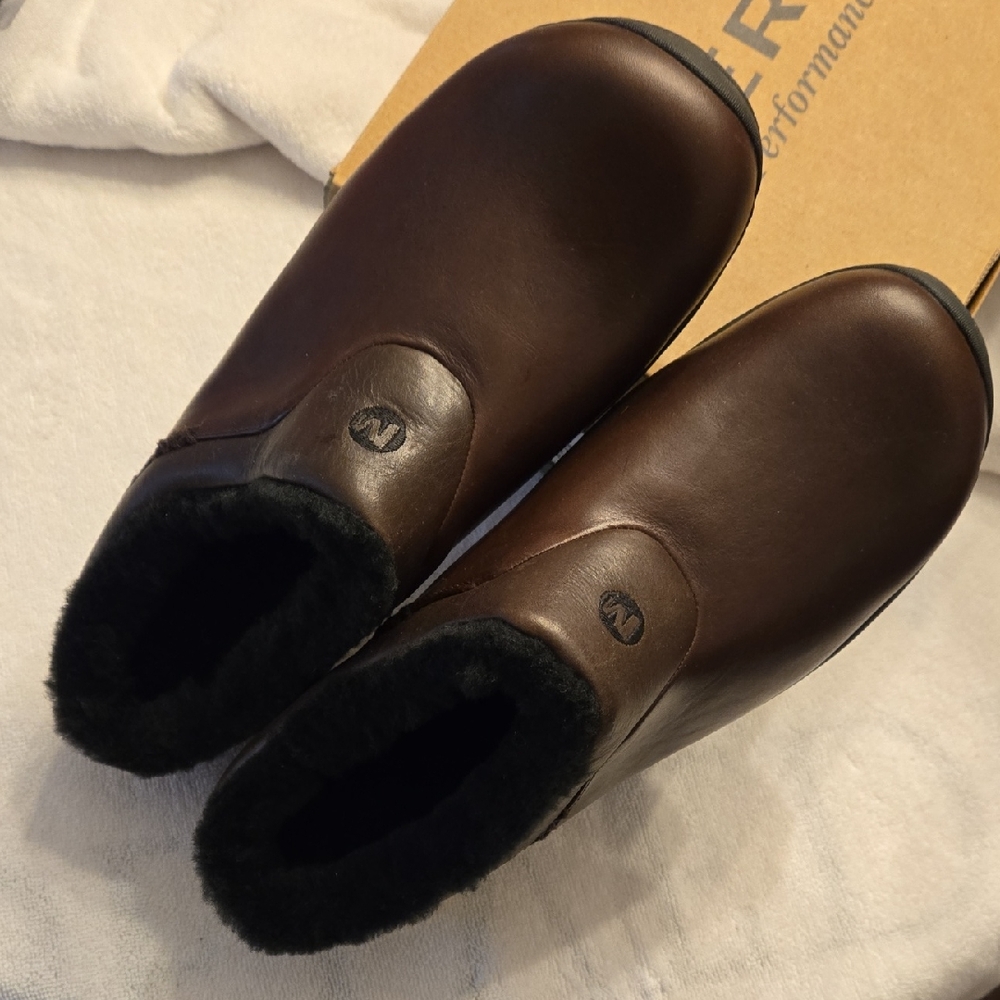 Merrell Brown Leather Slip-On Shoes, Size 11 Women NWT
